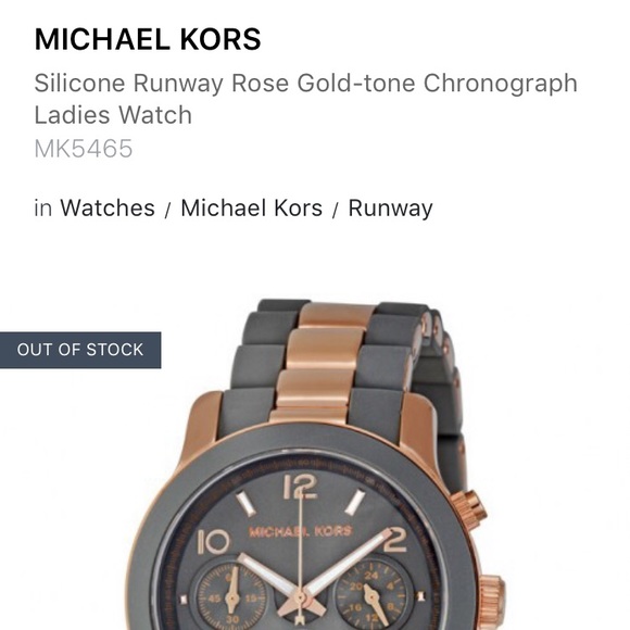 Michael Kors grey and rose gold hardware watch - Picture 7 of 7